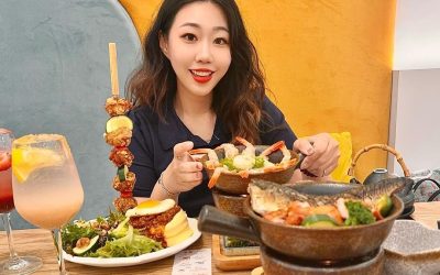 35公分炸雞舒芙蕾配雙拼釜飯｜台南三井泡泡飲實訪