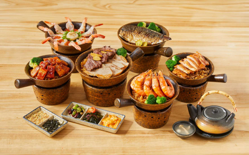 Mochi Mochi 多款肉類海鮮極上釜飯與三吃配料