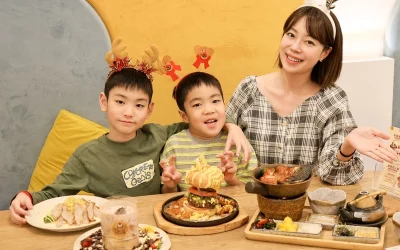 一家人的台南三井聚餐|瀑布漢堡、豪華雙拼釜飯與巧克力舒芙蕾