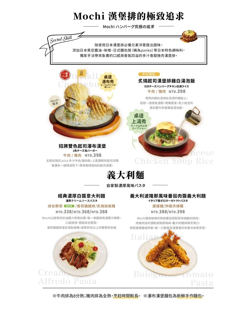 Mochi Mochi 鬆餅屋推薦餐點菜單