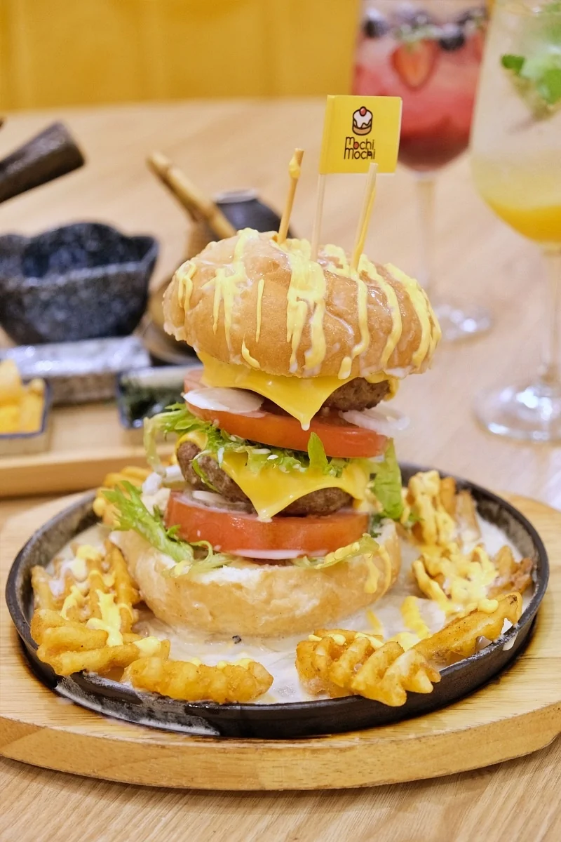 雙色起司瀑布漢堡完整餐點