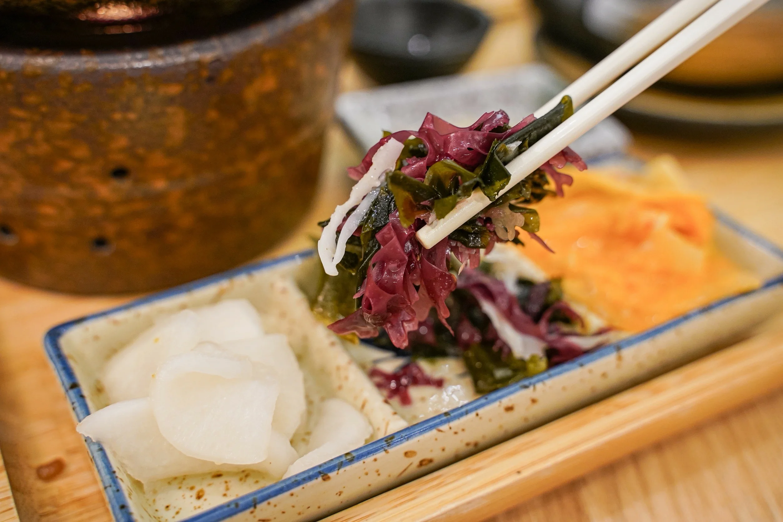 釜飯套餐的三種小菜